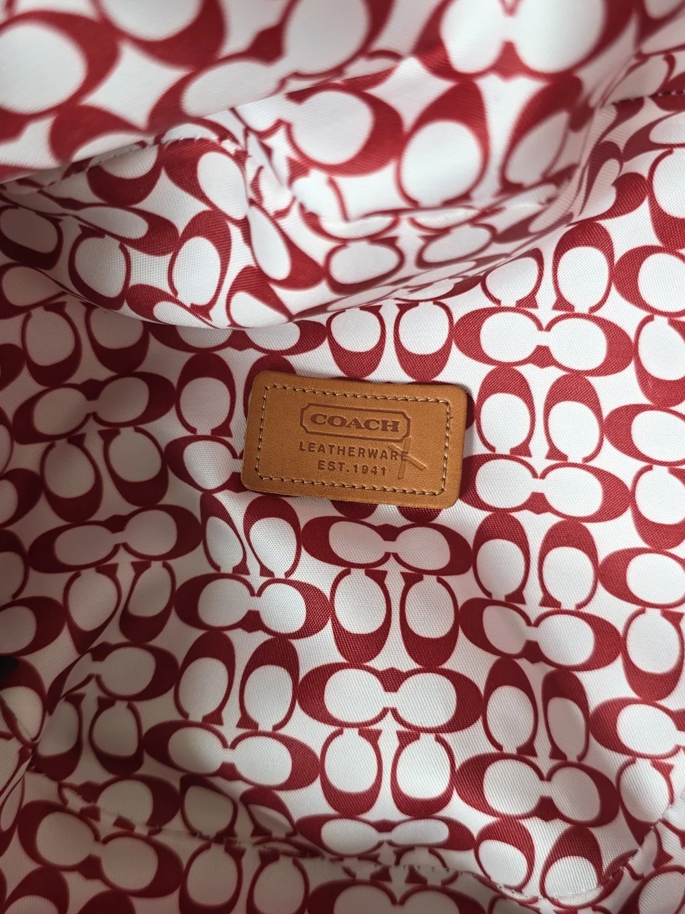 Coach Red Logo-Print Reversible Bucket Hat